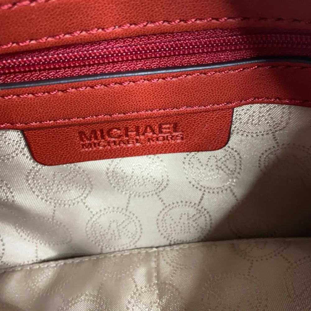 Michael Kors Red Suede Fringe Bag
